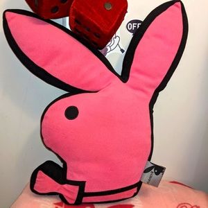 Hot pink playboy bunny pillow 🐰